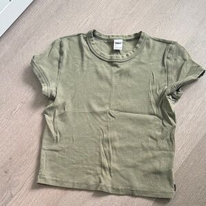 TNA Olive Green ribbed Tee XS